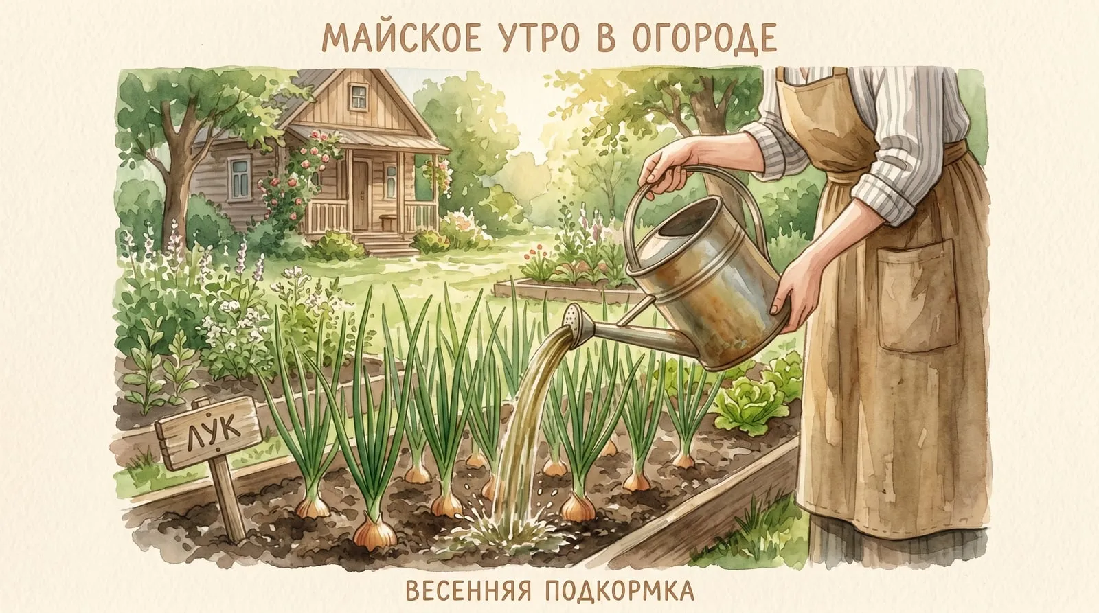 Подкормка лука в мае-июне 2026: 3 главные дозы для крупной головки